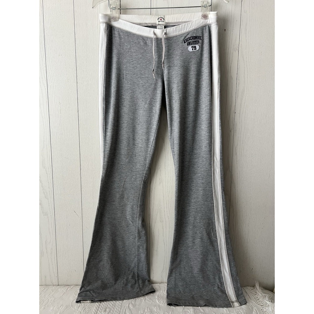 Y2K Abercrombie & Fitch Low Rise Flare Pants Women's Small Flare Athletic Sweats - Picture 2 of 16